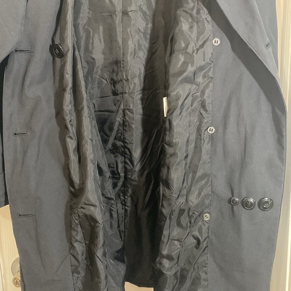 Brem Rainwear Black Trench coat with pockets  size 18 - Picture 7 of 7